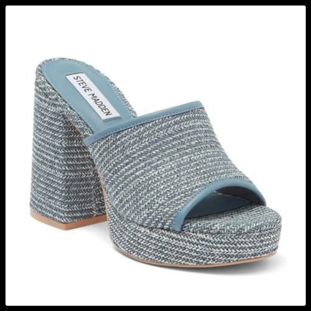 Steve Madden Promising Platform Heeled Mule Size 9